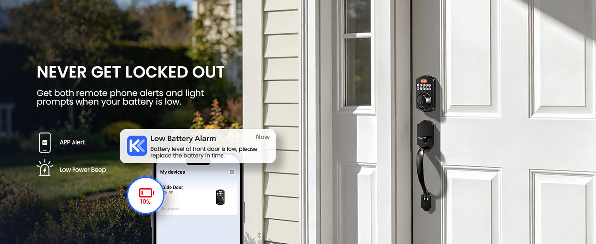 VE012W-H Wi-Fi Fingerprint Smart Door Lock with Handleset