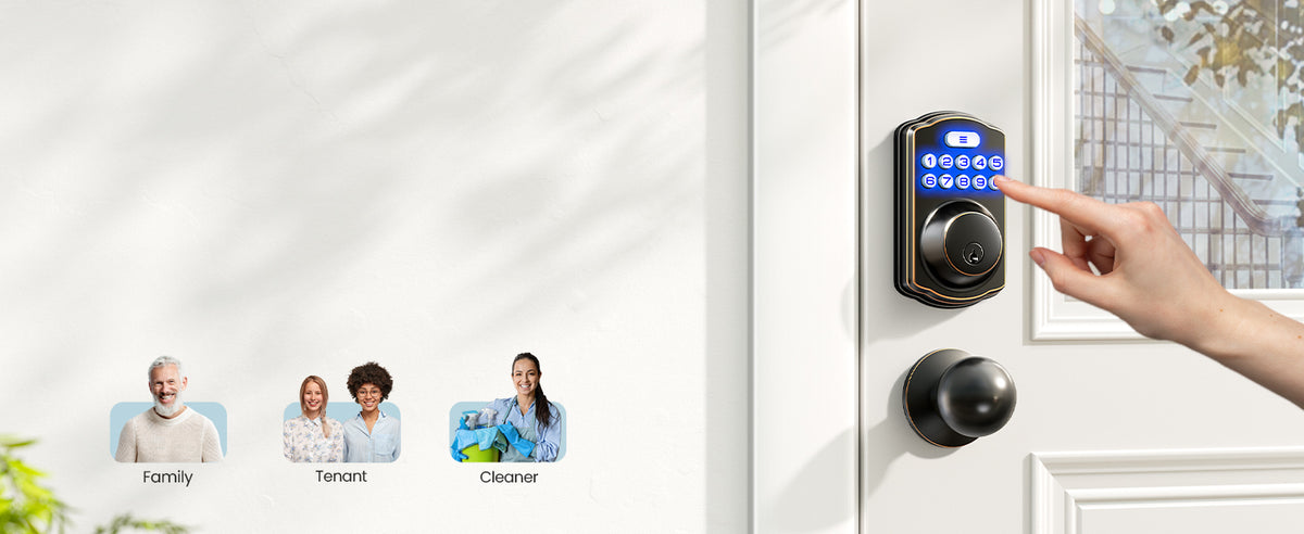 KS01C Keypad Deadbolt Lock with Knobs