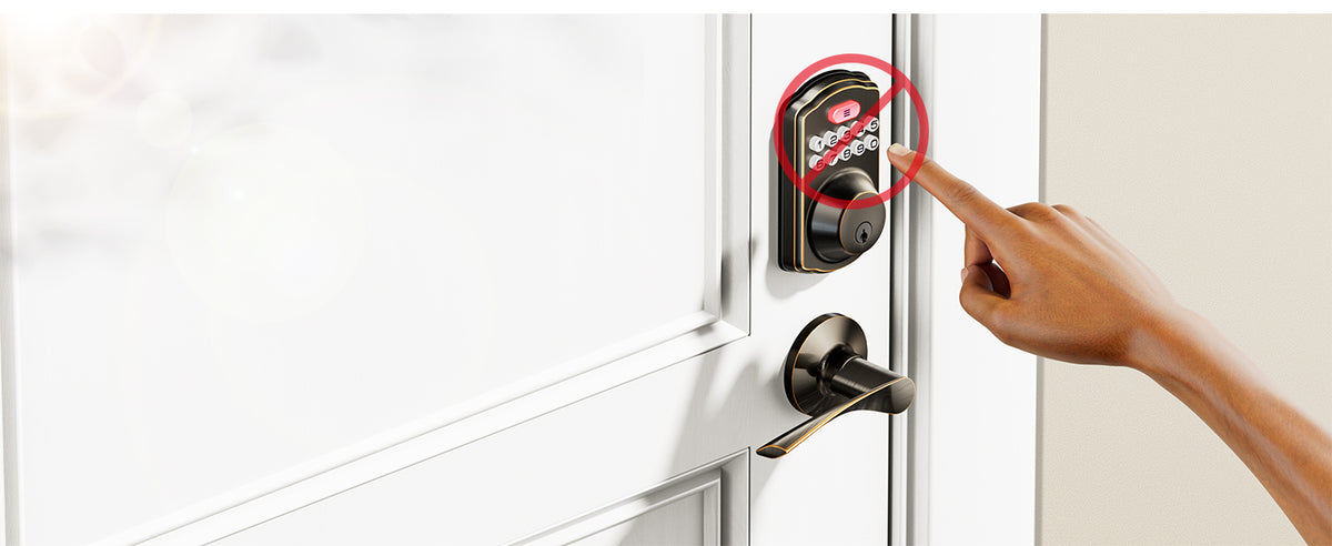 KS01B Keyless Entry Door Lock with 2 Lever Handles