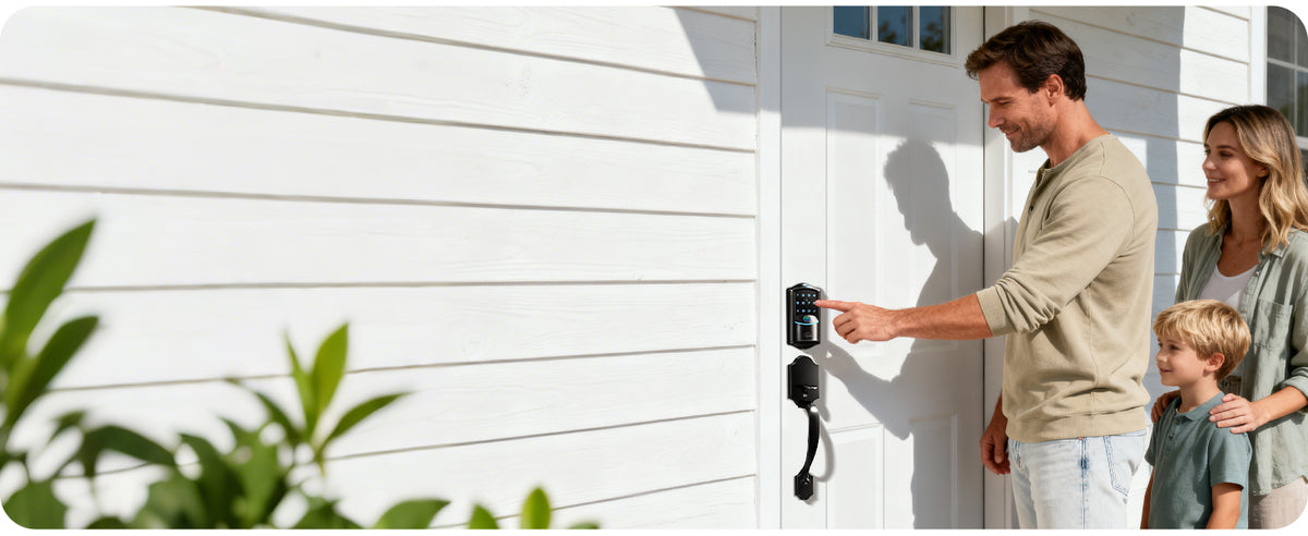 VE027-H Wi-Fi Fingerprint Smart Deadbolt Lock with Handleset