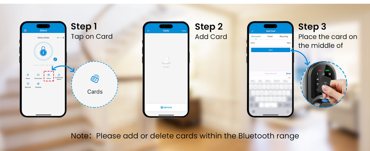 VK01 IC Cards for Smart Lock (3 Pcs)