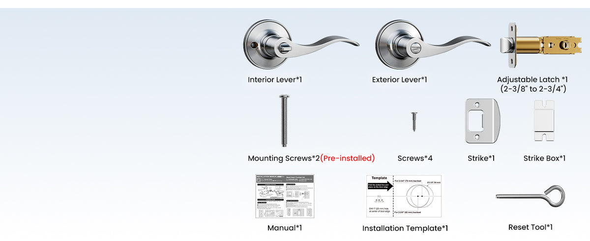 HF01-C Door Handle Privacy Door Levers