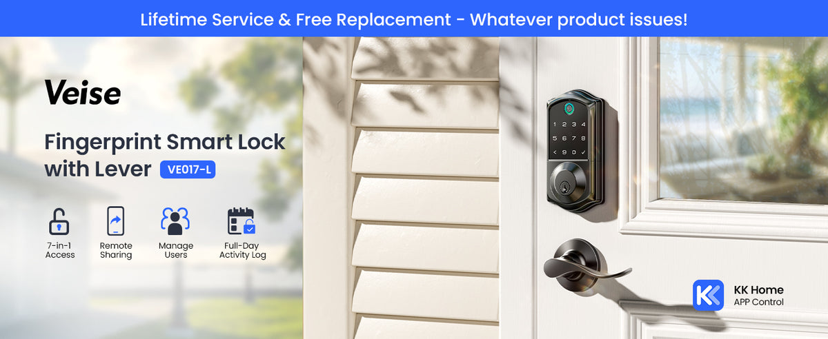 VE017-L Fingerprint Smart Lock with 2 Lever Handle Set