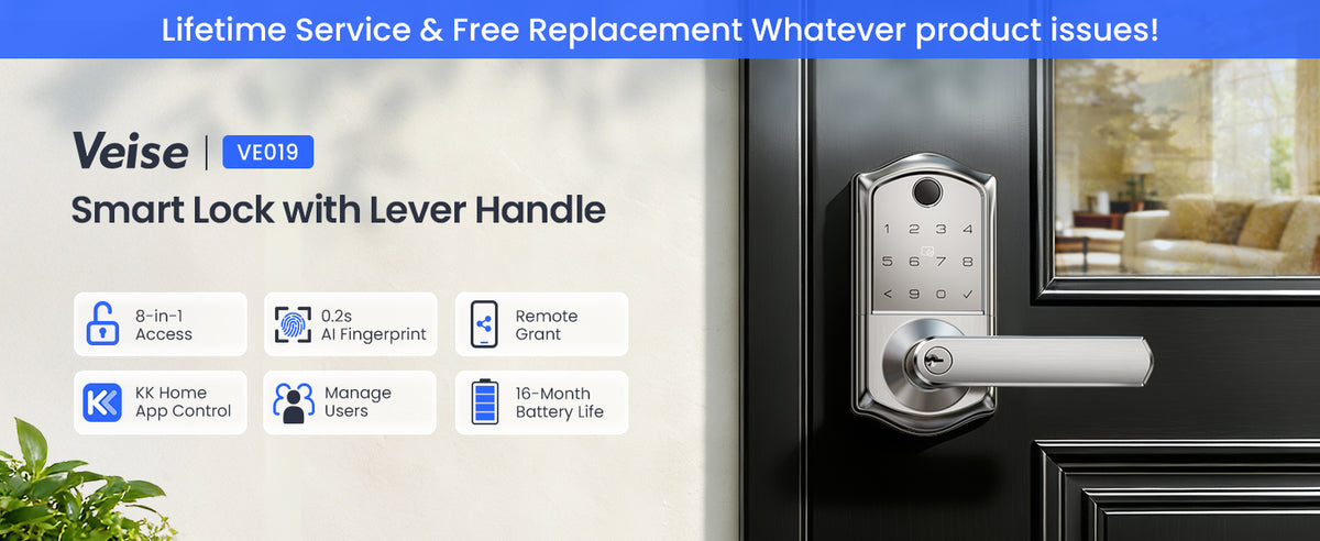VE019 Fingerprint Smart Lever Lock