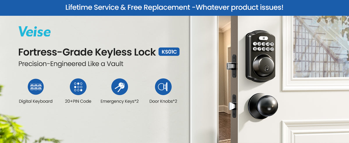 KS01C Keypad Deadbolt Lock with Knobs