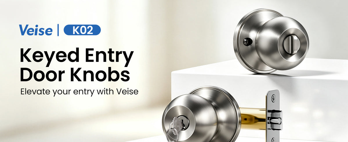 K01 Keyed Entry Door Knob with Lock & Key