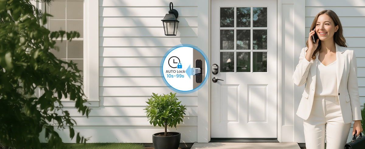 RZ-C Keyless Entry Door Lock with 2 Lever Handles