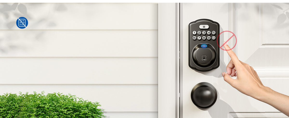 KS02C Fingerprint Deadbolt Lock with Knobs