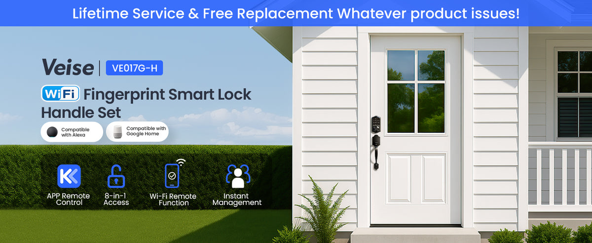 VE017G-H Wi-Fi Smart Fingerprint Front Door Lock Set