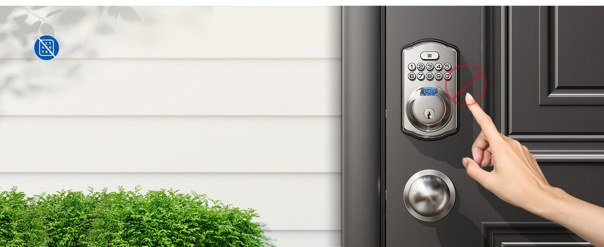 KS02C Fingerprint Deadbolt Lock with Knobs