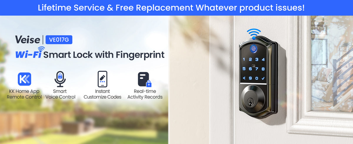 VE017G Wi-Fi Smart Door Lock with Fingerprint
