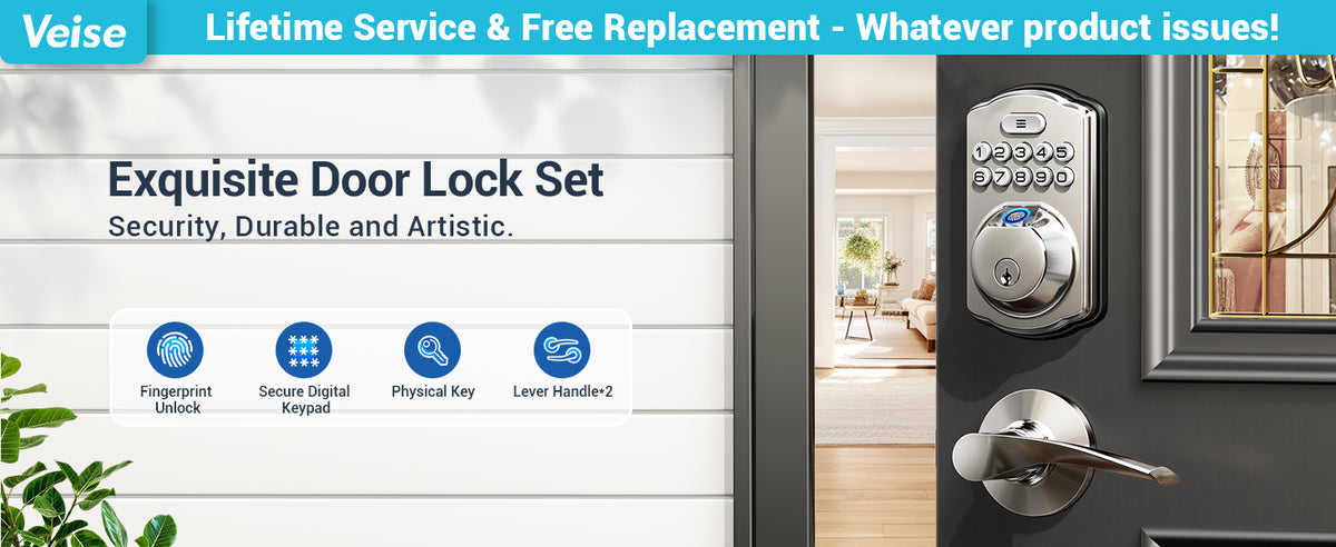 KS02B Fingerprint Deadbolt Lock with Levers