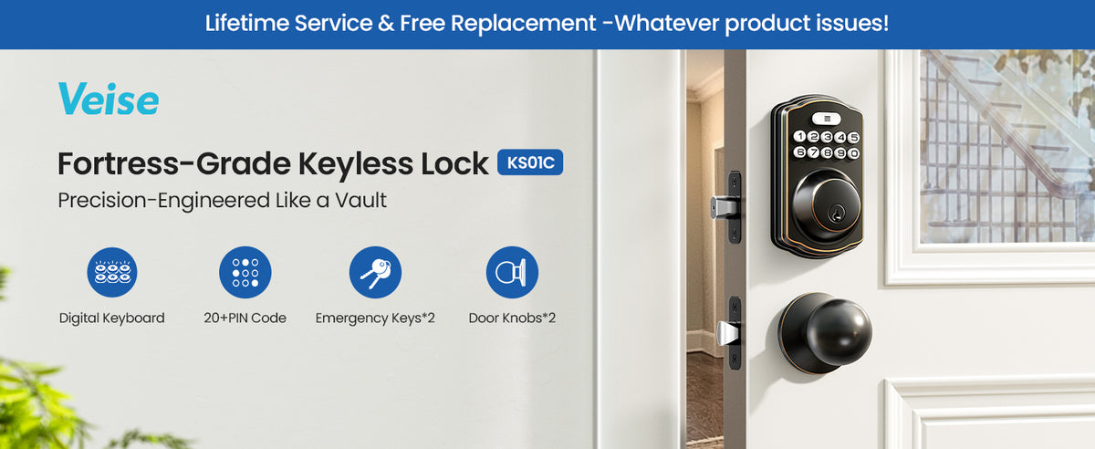KS01C Keypad Deadbolt Lock with Knobs