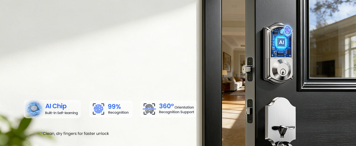 VE017 Fingerprint Smart Door Lock with App Control