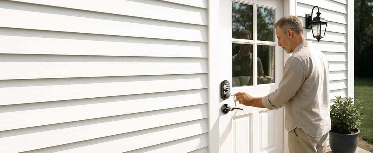 RZ-C Keyless Entry Door Lock with 2 Lever Handles