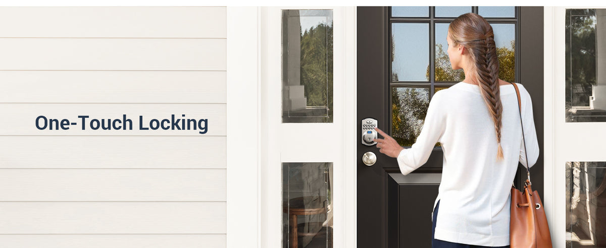 KS02C Fingerprint Deadbolt Lock with Knobs
