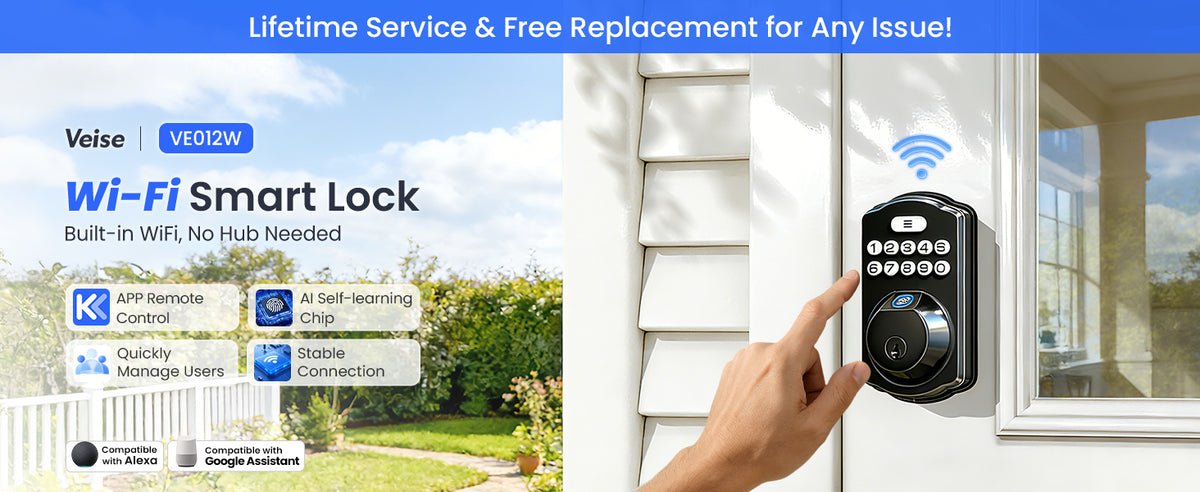 VE012W Built-in Wi-Fi Fingerprint Smart Lock