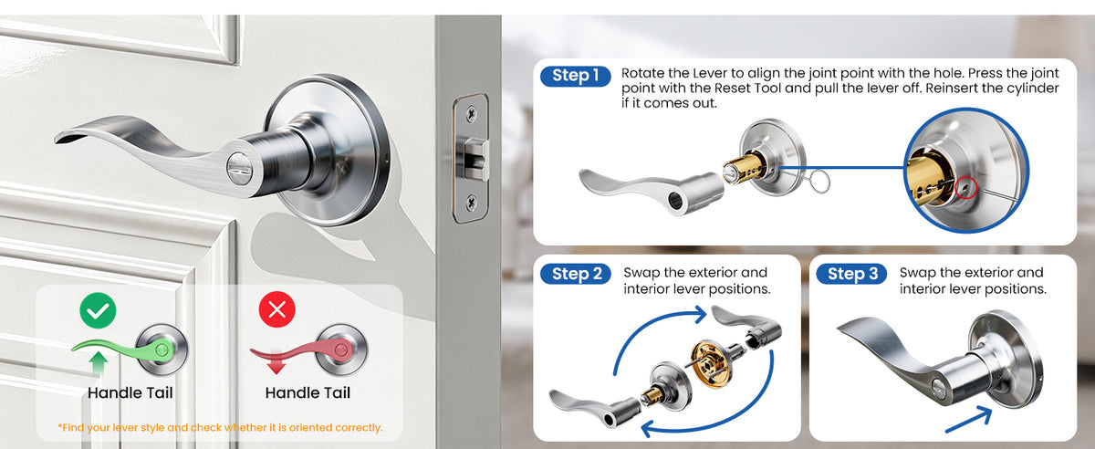 HF01-C Door Handle Privacy Door Levers