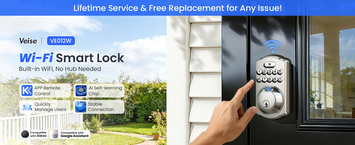 VE012W Built-in Wi-Fi Fingerprint Smart Lock