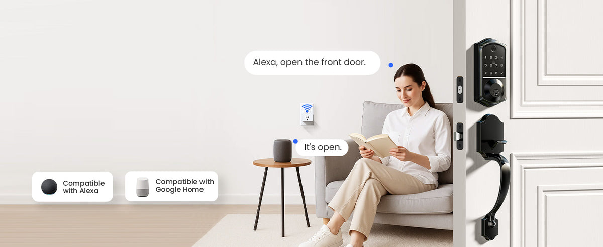 VE017G-H Wi-Fi Smart Fingerprint Front Door Lock Set