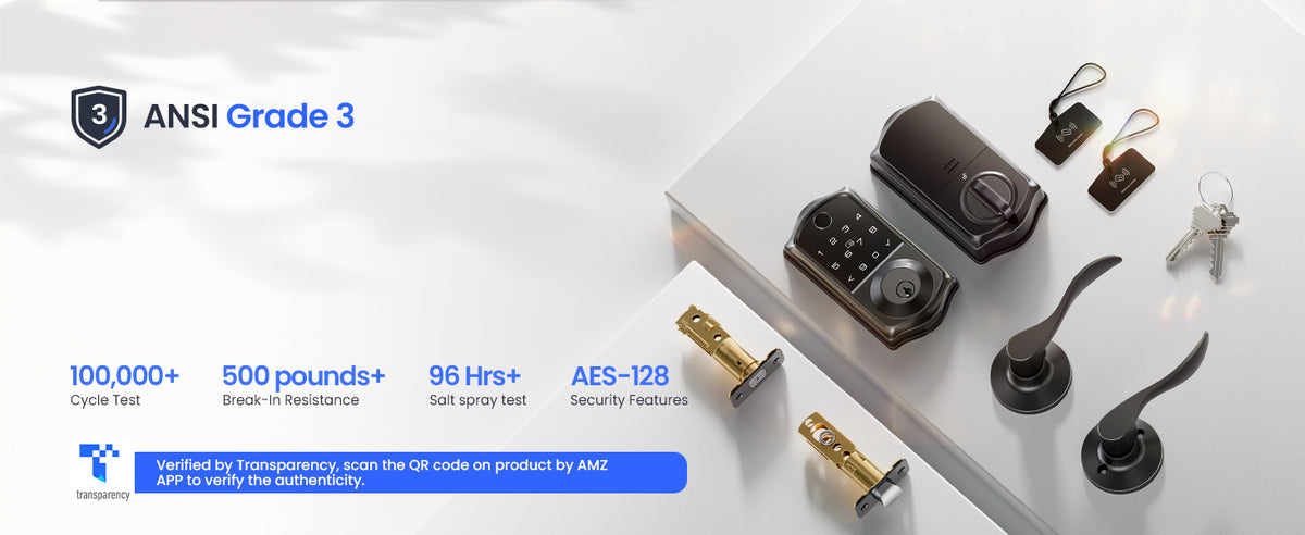 VE017-L Fingerprint Smart Lock with 2 Lever Handle Set