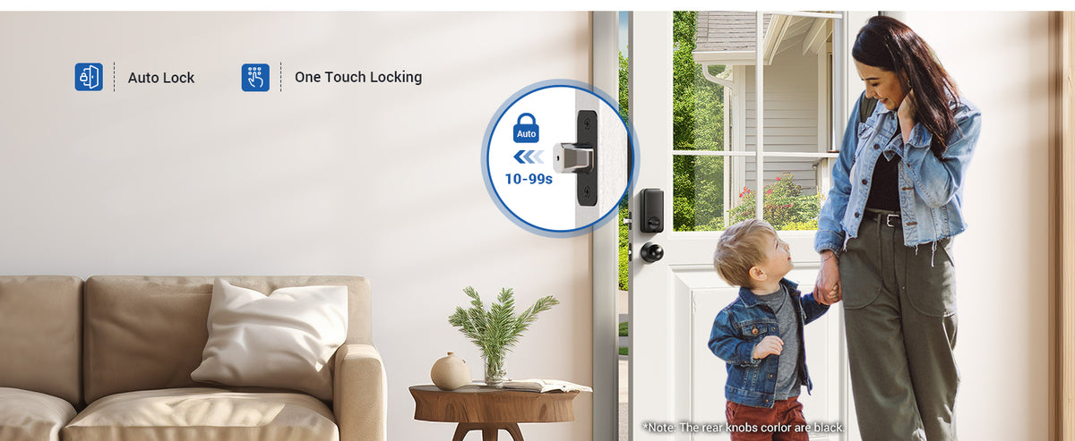 KS02C Fingerprint Deadbolt Lock with Knobs