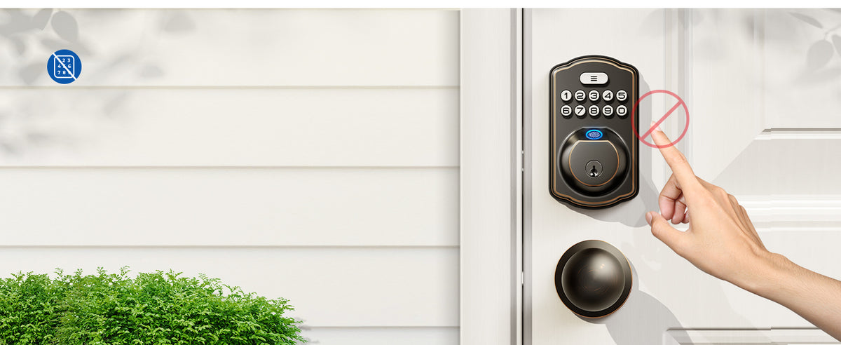 KS02C Fingerprint Deadbolt Lock with Knobs