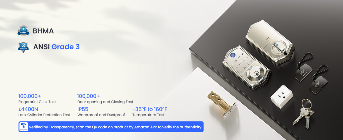 VE017G Wi-Fi Smart Door Lock with Fingerprint