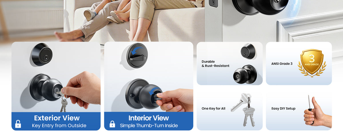 DK01 Door Knob and Deadbolt Lock Set