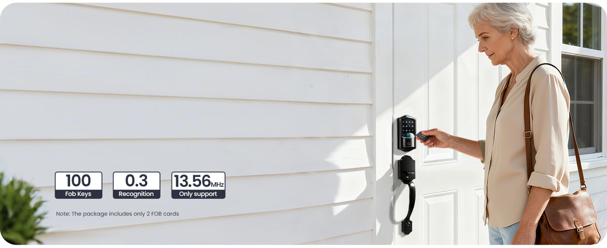 VE027-H Wi-Fi Fingerprint Smart Deadbolt Lock with Handleset