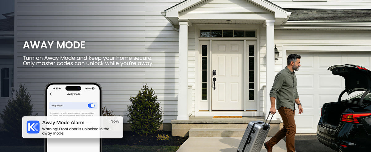 VE012W-H Wi-Fi Fingerprint Smart Door Lock with Handleset