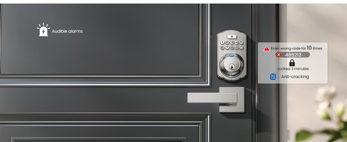KS02A  Fingerprint Keypad Deadbolt Lock