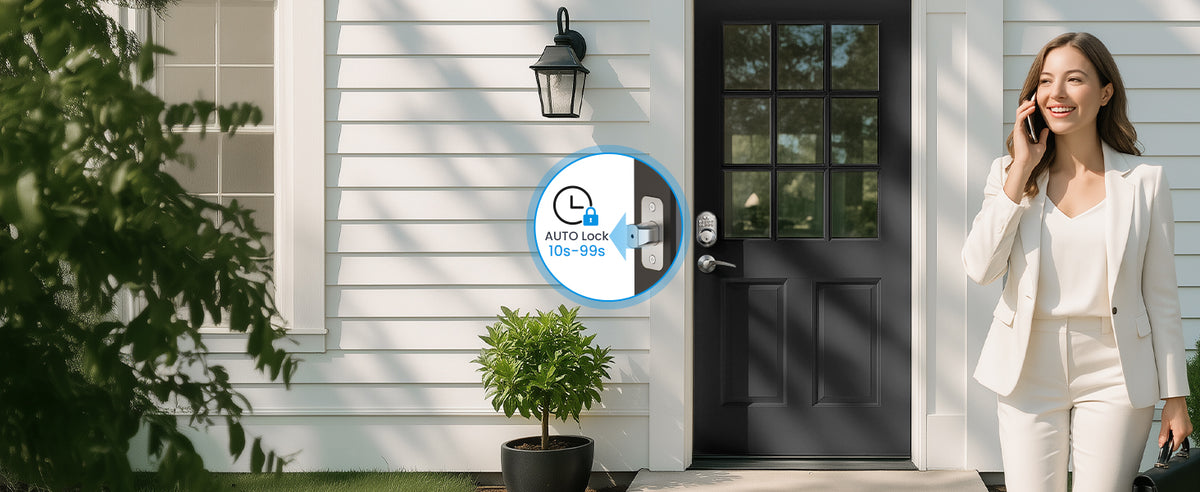 RZ-C Keyless Entry Door Lock with 2 Lever Handles
