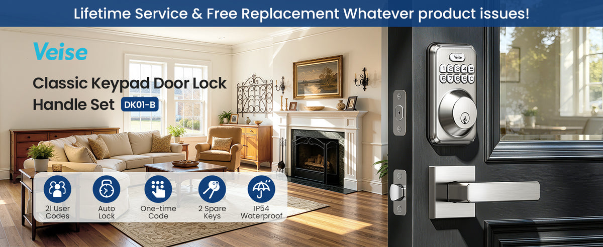 DK01-B Keyless Entry Deadbolt Lock with Handle Set