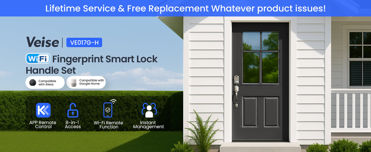 VE017G-H Wi-Fi Smart Fingerprint Front Door Lock Set