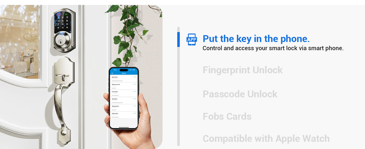 VE07-H Fingerprint Smart Lock with Handles