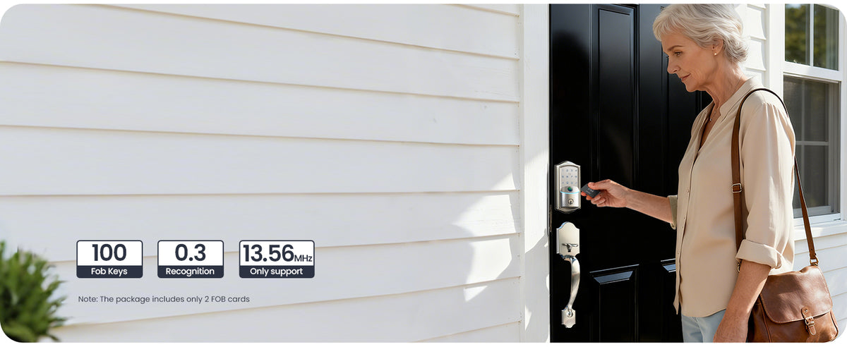 VE027-H Wi-Fi Fingerprint Smart Deadbolt Lock with Handleset