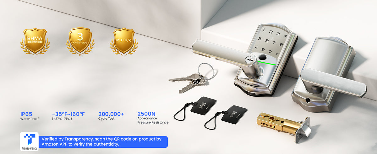 VE029 Wi-Fi Smart Lever Lock with Digital Keypad