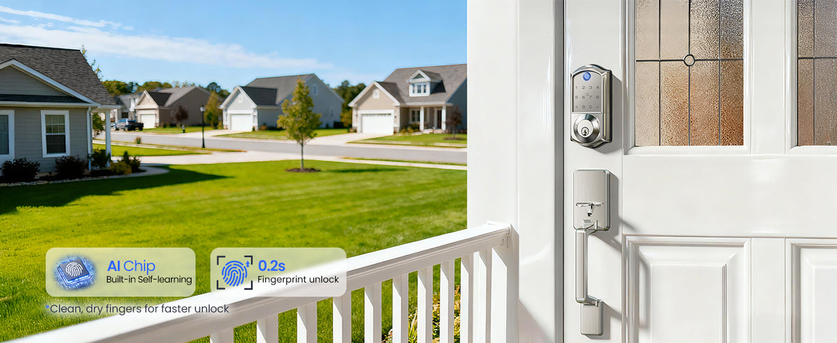 VE017-D Fingerprint Smart Front Door Lock Set