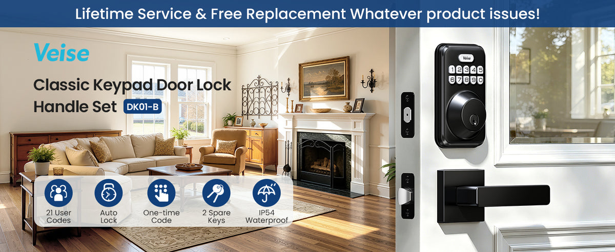 DK01-B Keyless Entry Deadbolt Lock with Handle Set