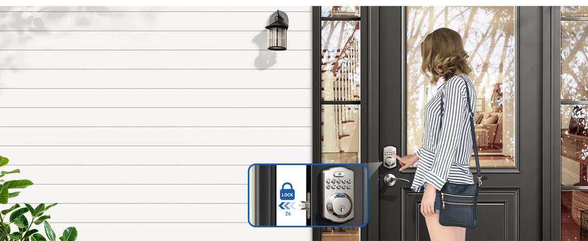 KS02B Fingerprint Deadbolt Lock with Levers