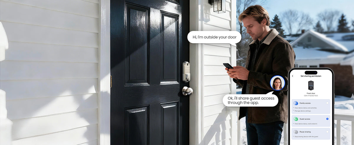 VE017-K Fingerprint Smart Lock with 2 Knobs