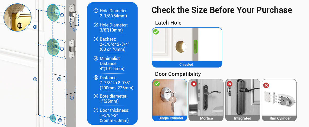 VE07-H Fingerprint Smart Lock with Handles