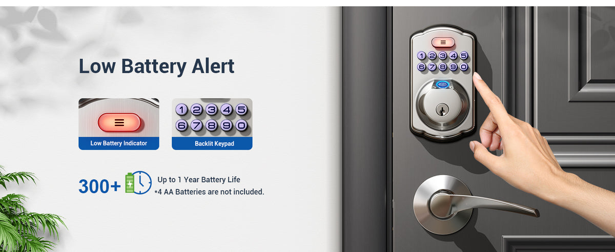 KS02B Fingerprint Deadbolt Lock with Levers