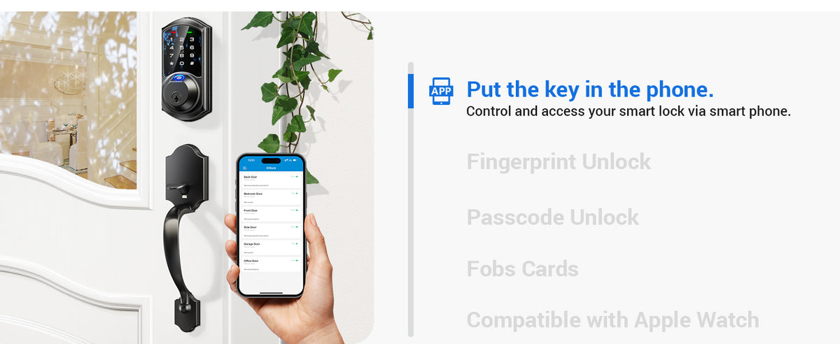 VE07-H Fingerprint Smart Lock with Handles