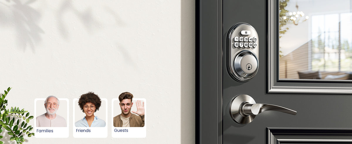 RZ-C Keyless Entry Door Lock with 2 Lever Handles