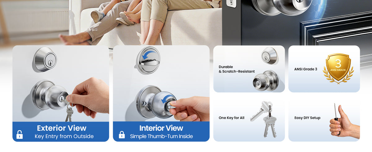 DK01 Door Knob and Deadbolt Lock Set