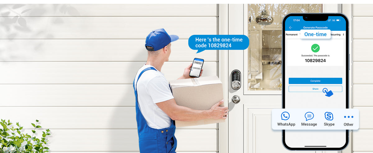 RZ06C Keypad Smart Lock with Knobs