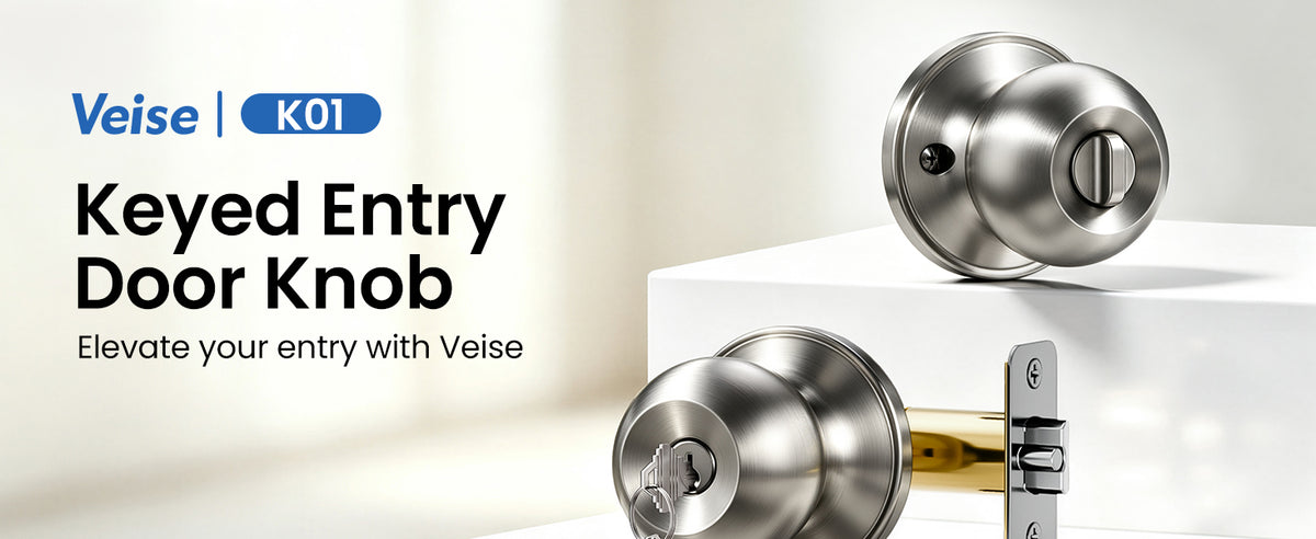 K01 Keyed Entry Door Knob with Lock & Key