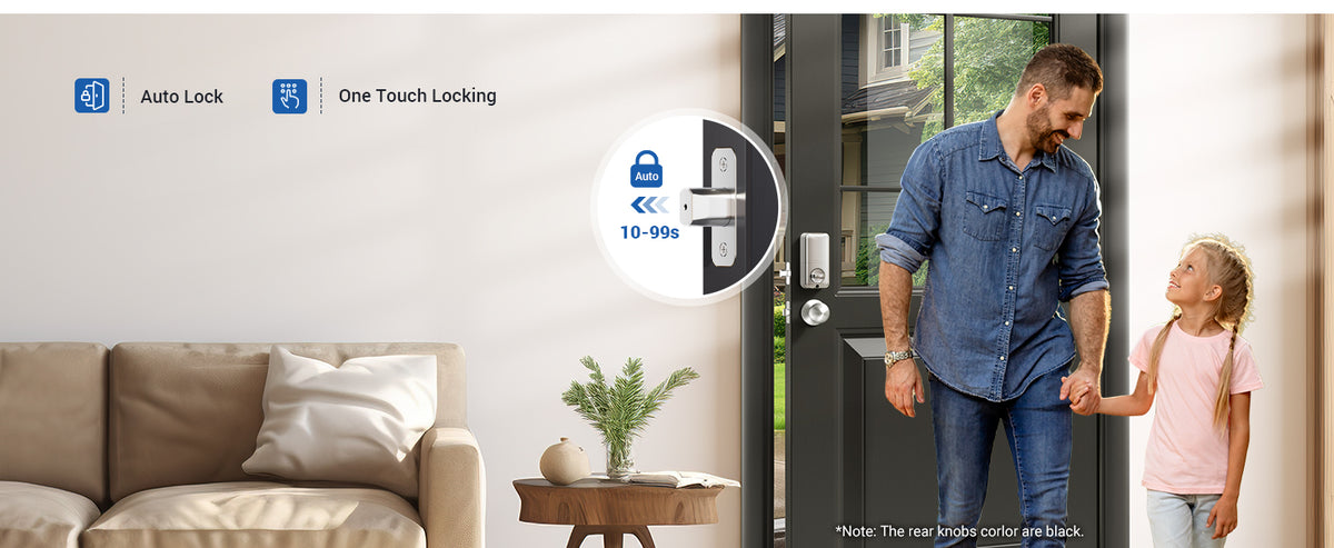 KS02C Fingerprint Deadbolt Lock with Knobs